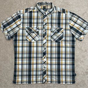 Kuhl Shirt Adult Large Plaid Button Up Short Sleeve Casual Hiking Outdoor Men